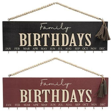 Family Birthdays Calendar, 2 Asstd. - The Fox Decor